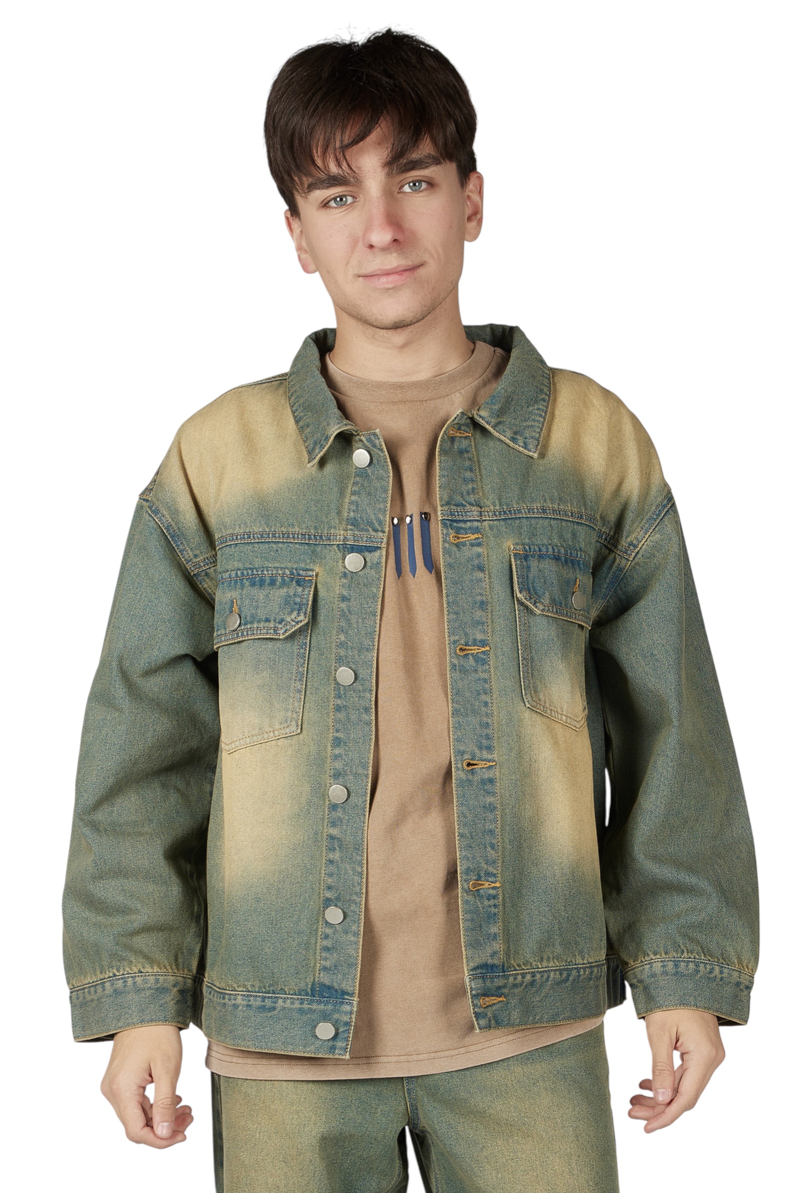 Джинсовка мал.АРТ.B-JCK36013,хаки,хл