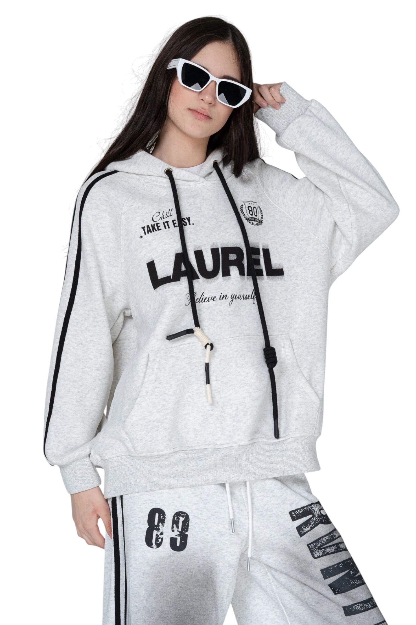 Толстовка АРТ.XS262582,сер-чер,хл-пэ