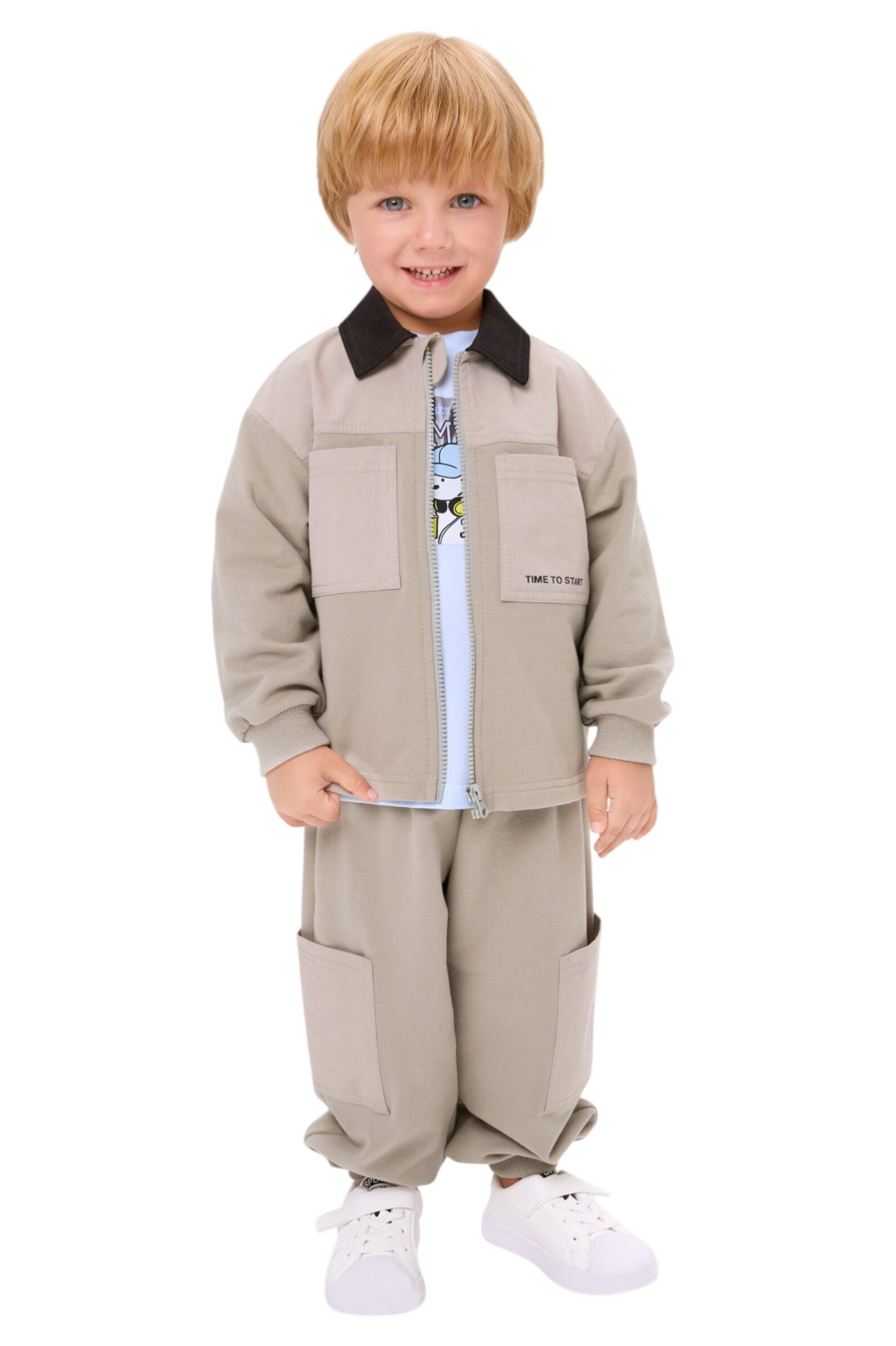 Брюки мал. АРТ.260041,хаки,хл-эл