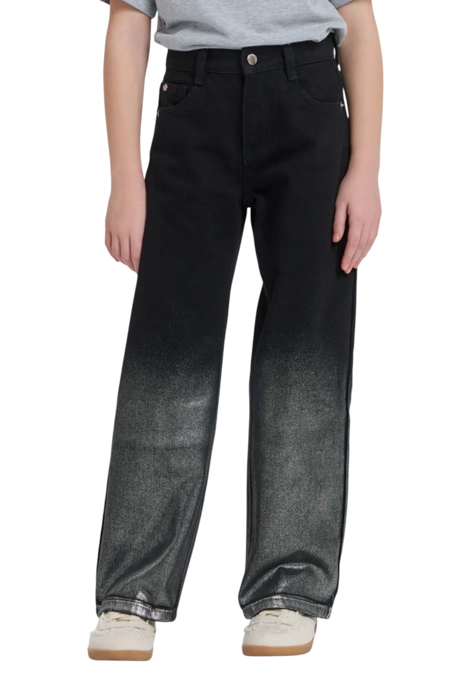 Джинсы дев. АРТ.38.134,чер-сереб,хл-пэ