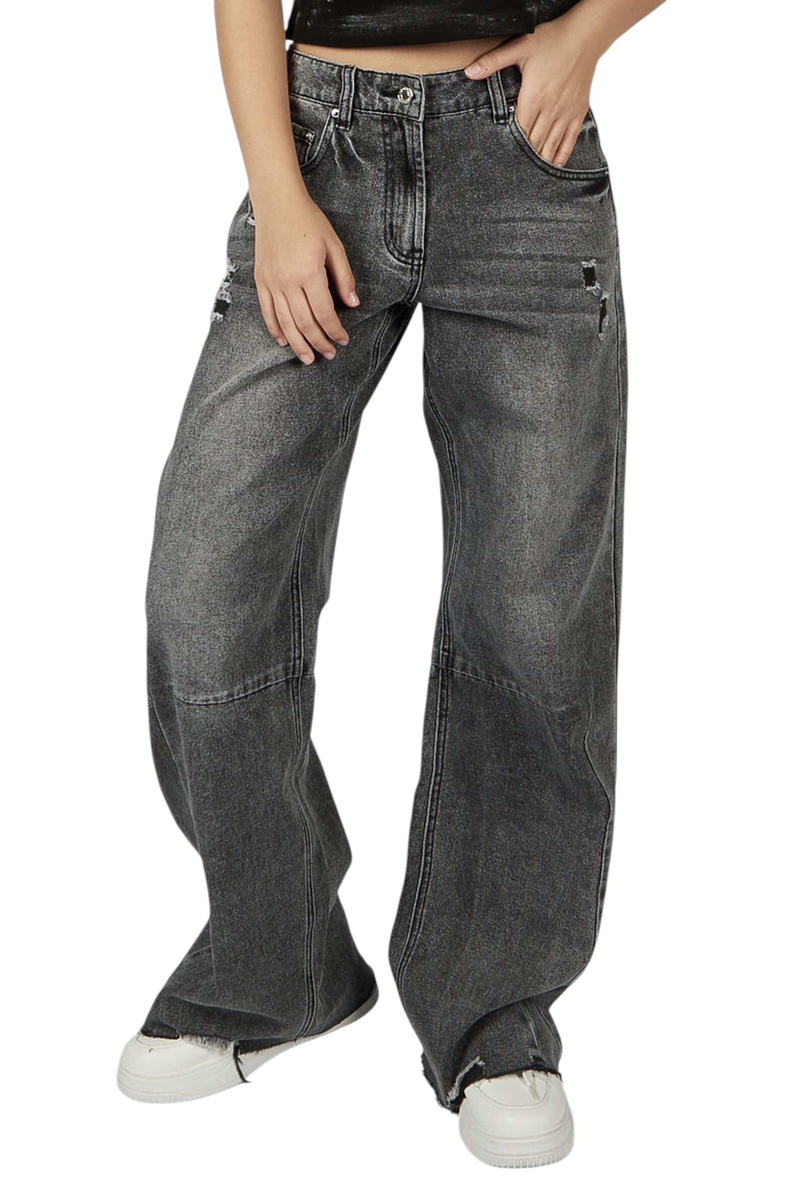 Джинсы АРТ.G-JN26025,сер,хл