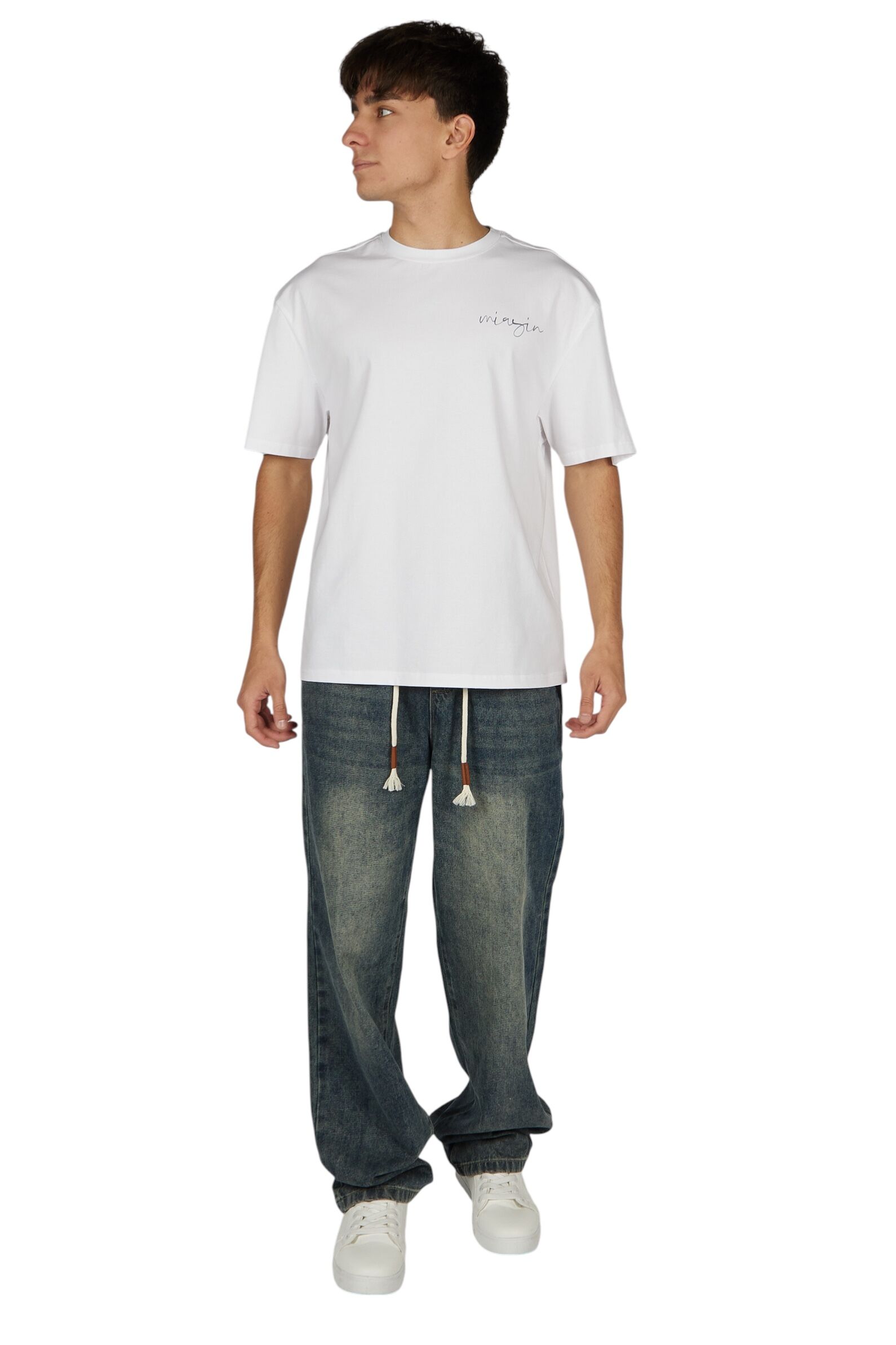 Футболка АРТ.B-TS36065,бел-чер,хл-эл