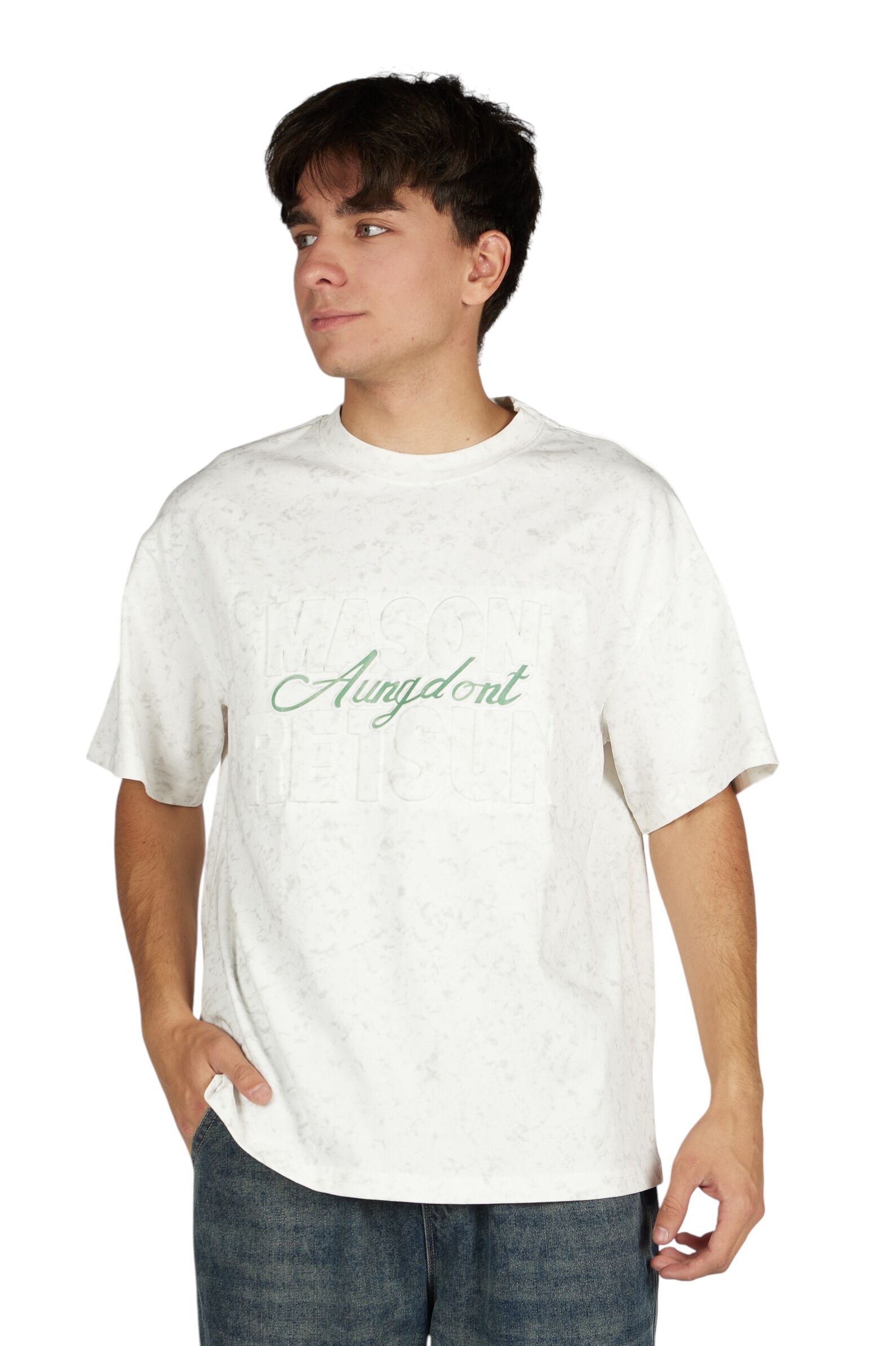 Футболка АРТ.B-TS36170,бел-зел,хл