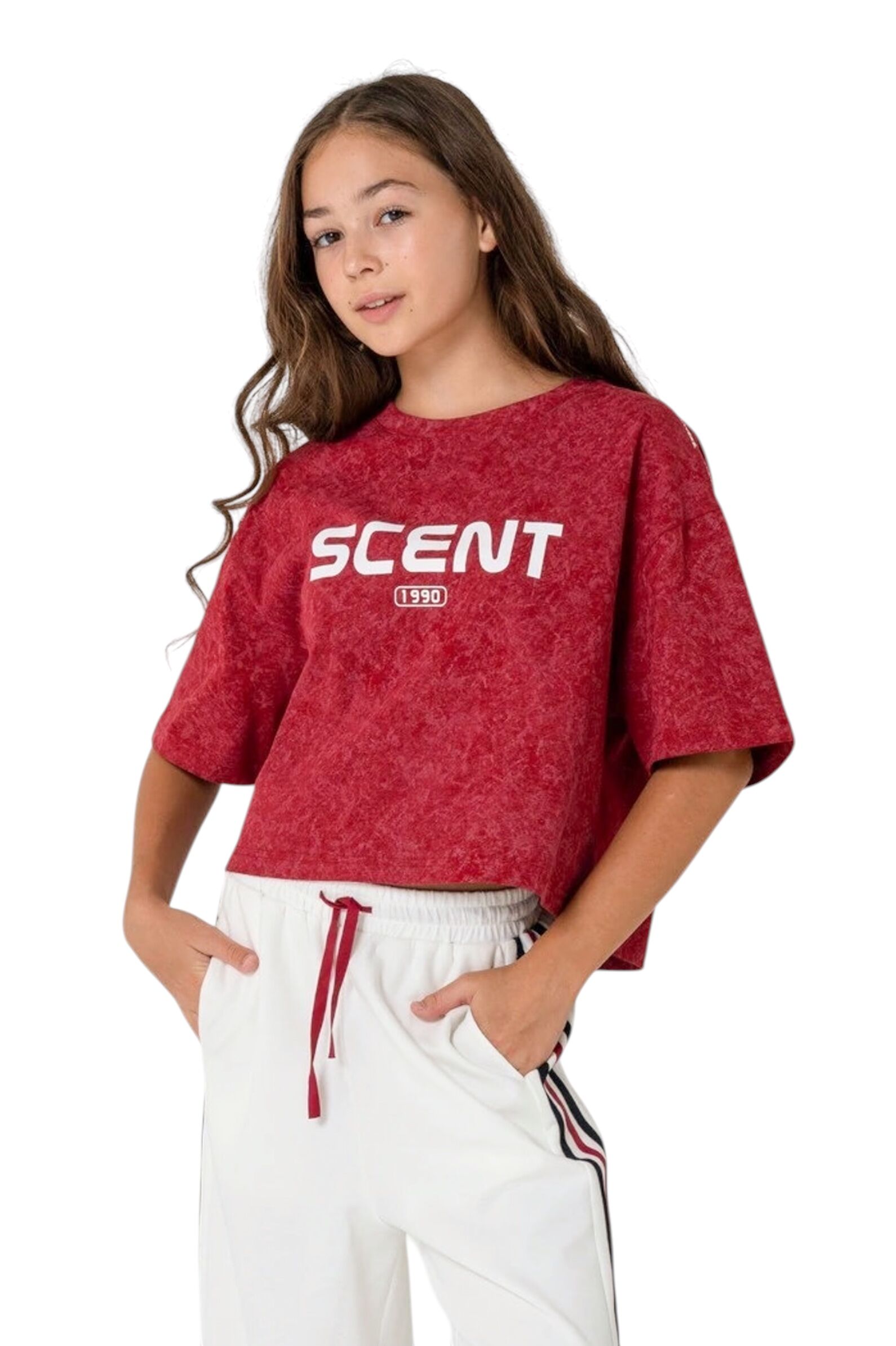 Футболка дев. АРТ.XS261691,крас,хл