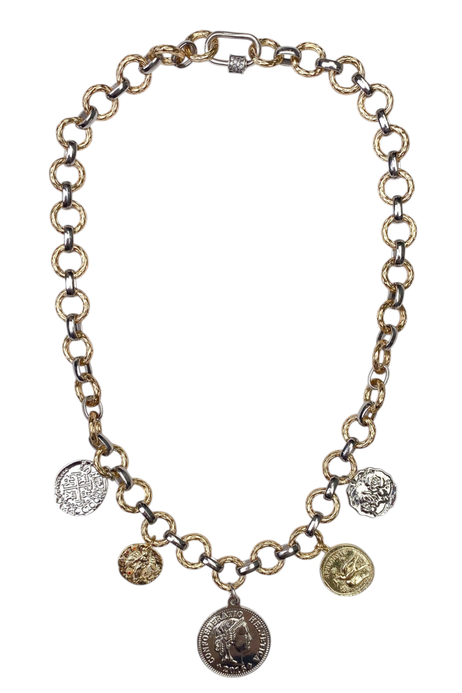 Колье АРТ.J.354,зол-сереб