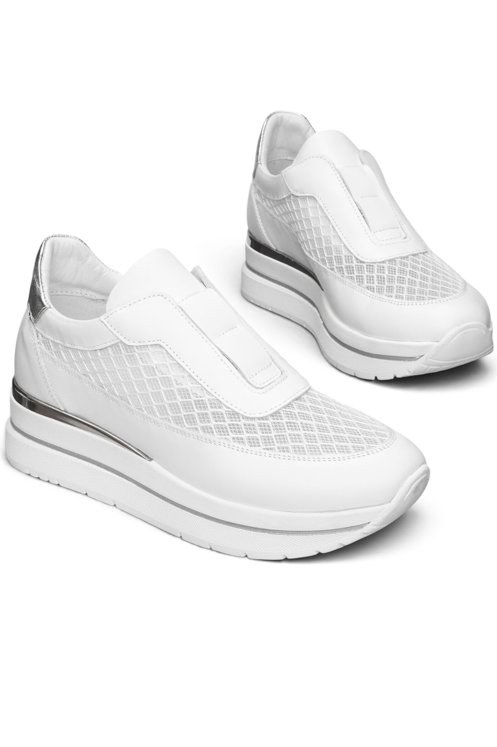 Кроссовки жен. АРТ.26YA-0067,бел,н.к-тек/н.к-тек