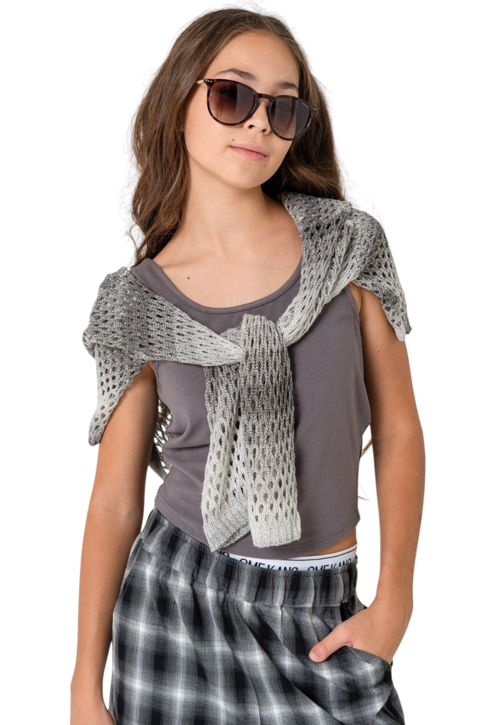 Майка-Сетка АРТ.XS262010,сер,хл-эл/пэ-хл