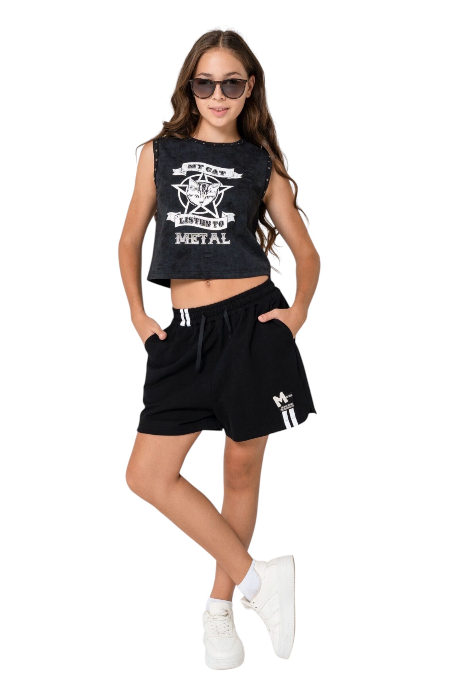 Майка дев. АРТ.XS261706,чер,хл-эл