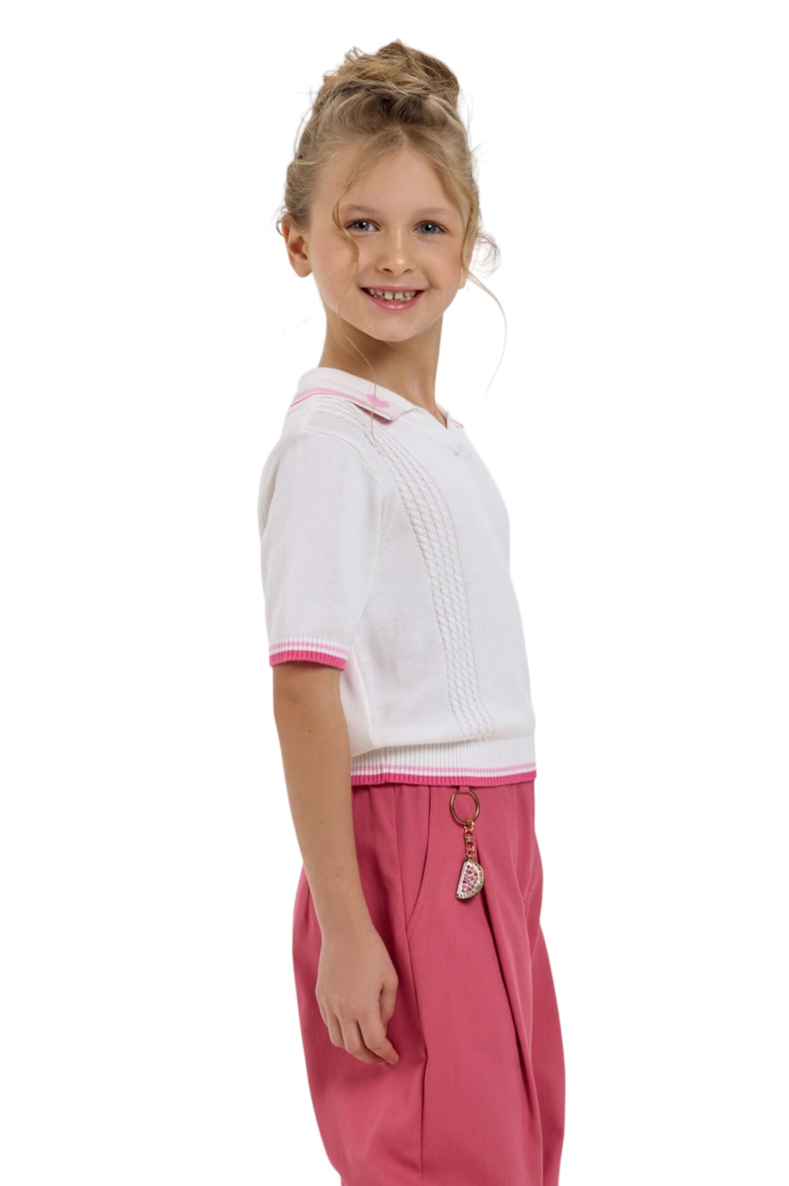 Поло дев. АРТ.27.136,мол-роз,вис-хл