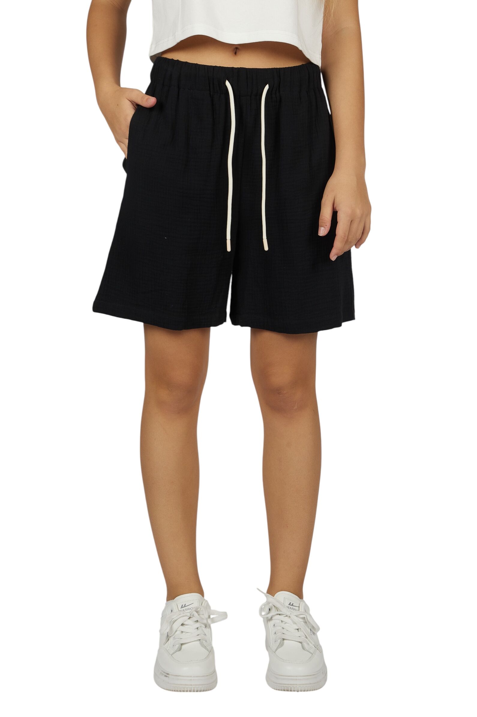 Шорты дев. АРТ.G-TR26088,чер,хл