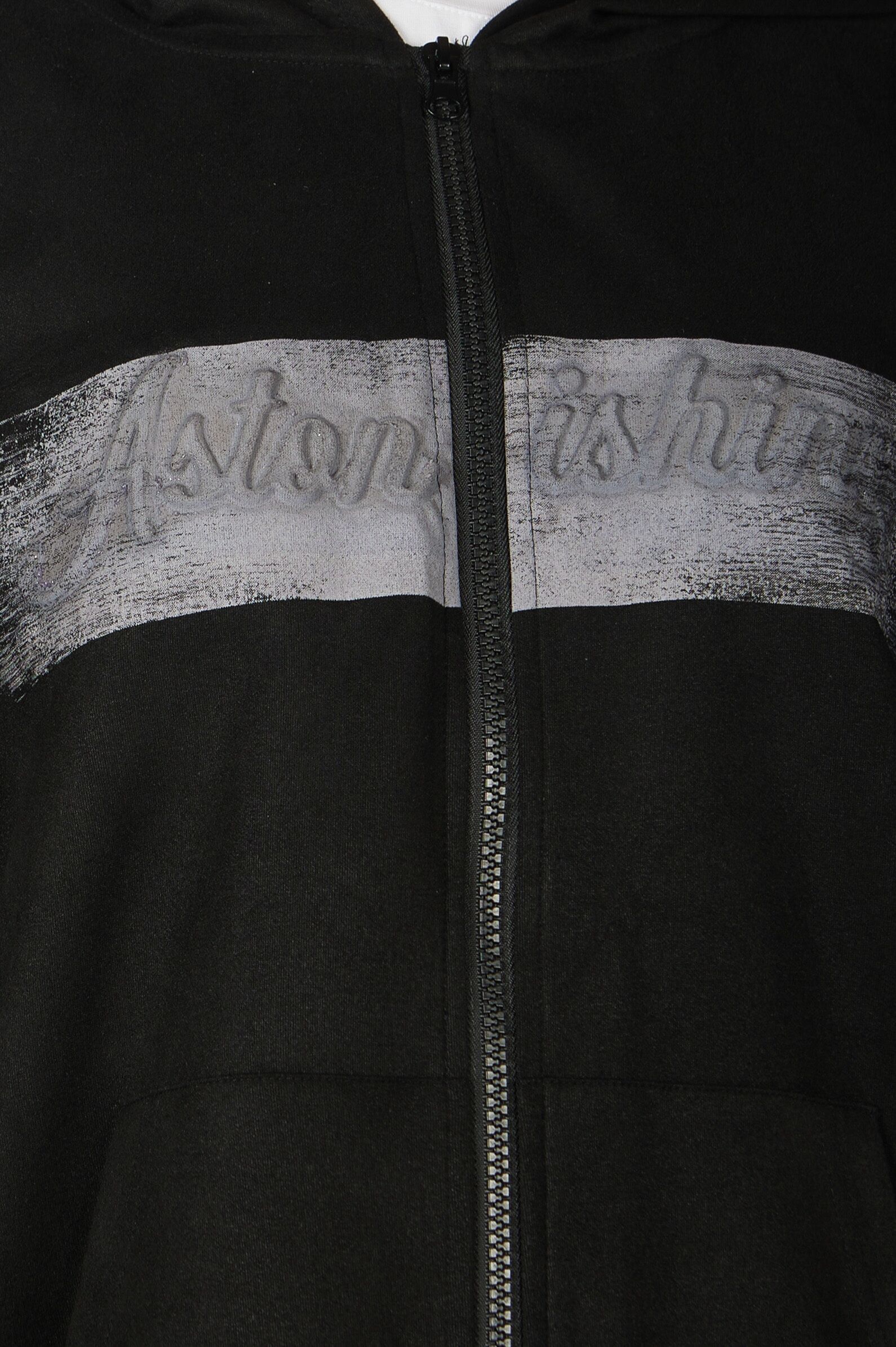 Толстовка дев.АРТ.G-HDZ26019,чер,вис-эл