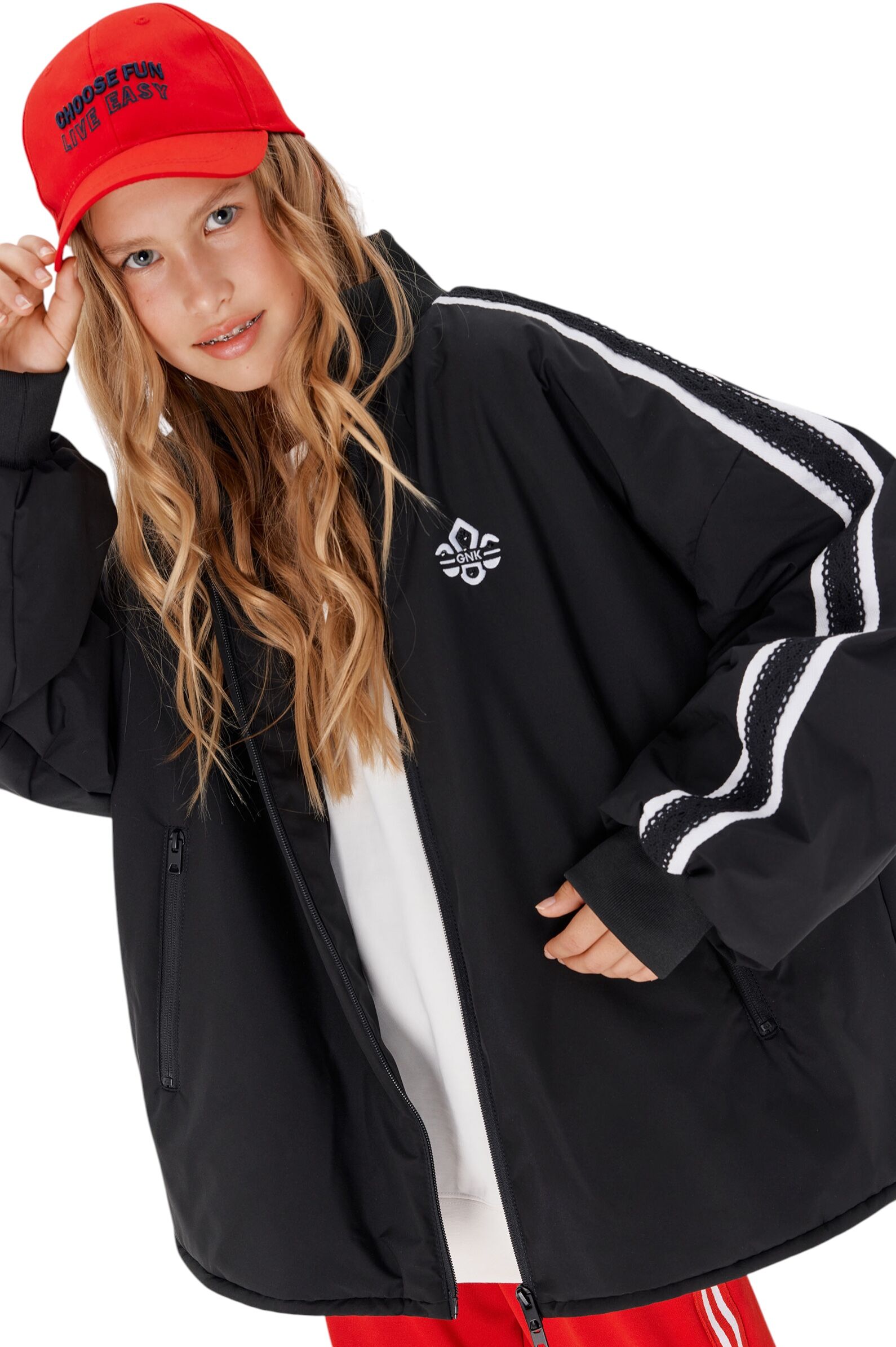 Ветровка дев. АРТ.C869,чер,полиэф/поливис